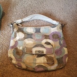 COACH multi-color purse w/sequins